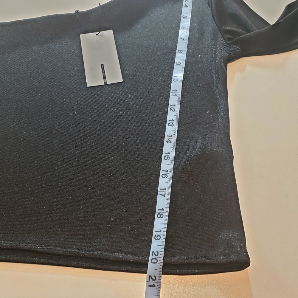 Zara One Shoulder Bell Sleeve Blouse - Picture 3 of 6